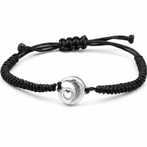 Pulsera con charm de plata Ley 925, con deposito para cenizas de animales